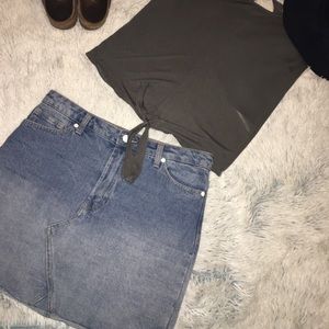 Blue Jean Denim Skirt